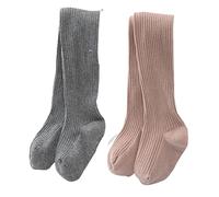 Collant Per Bambini Per Bambina Set Di 2/4, Calzamaglia Per Bambini, Leggings A Costine In Maglia Morbida Ad Alta Elasticità, Per 0-6 Anni (2 Paia-04,1-2 Anni)