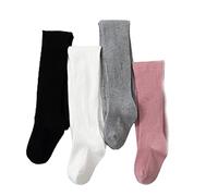 Collant Per Bambini Per Bambina Set Di 2/4, Calzamaglia Per Bambini, Leggings A Costine In Maglia Morbida Ad Alta Elasticità, Per 0-6 Anni (4 Paia-02,4-6 Anni)