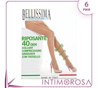 Collant riposante Bellissima 40 den compressione graduata 6 paia