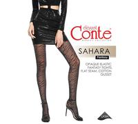 Collant semi-velato di qualità stile Conte Sahara 30 den nero calze...