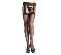 Collant sexy leg avenue senza ganci, Taglia Taglia unica -2, Colore Nero