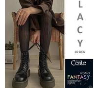 Collant stile nero di qualità modello Conte Lacy semi-velato 40 Den calzetteria