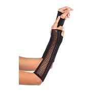 Collant, taglia unica, colore: Nero con lacci guanti senza dita