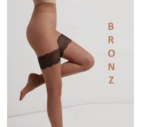 Collant trasparente Conte Plaisir nero bronzo imitazione calze traforate 20 den