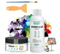 Collante Trasparente per Mosaico, Mosaico-Fugenfüller, Essential for Handmade Grouting and Perfect for DIY Craft Projects per Mosaici, Adatto a tutte le superfici (100g+100ml)