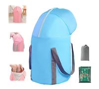 Collapsible Foot Soaking Tub, Foldable Foot Bath Soaking Bag with Knee Cover,Multifunctional Portable Over Knee Spa Bucket for Camping and Outdoor Travel (Blue)