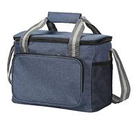 Collapsible Insulated Lunch Bag Lightweight Portable Cooler Tote Reusable Lunch Bag with Adjustable Shoulder Strap 2 Side Mesh Pockets for Beach Camping Travel