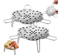 Collapsible Steamer Basket & Trivet - 2026 New Stainless Steel Expanding Steamer Rack, Foldable Steamers Basket - Adjustable Height for Most Pots and Pans (2PCS)