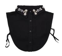 Collar Detachable - Fabric Sparkling Rhinestone & Pearl False Collar | Choker Embellished for Women's Dresses, Top, Camicette, Christmas Party Dating, and Holiday Outfits, Se référer à la description