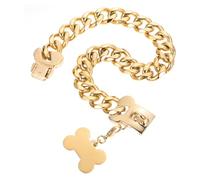 Collar per animali domestici fai -da -te decorativo con design in metallo oro a sospensione comodo ed elegante per tutte le occasioni accessori per animali domestici per cani durevoli e sicuri