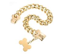 Collar per animali domestici fai -da -te decorativo con design in metallo oro a sospensione comodo ed elegante per tutte le occasioni accessori per animali domestici per cani durevoli e sicuri