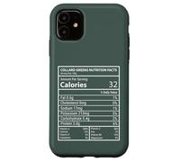 Collard Greens Valori nutrizionali Macro Diagramma Design dell'etichetta Custodia per iPhone 11