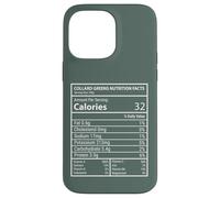 Collard Greens Valori nutrizionali Macro Diagramma Design dell'etichetta Custodia per iPhone 14 Pro Max