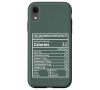 Collard Greens Valori nutrizionali Macro Diagramma Design dell'etichetta Custodia per iPhone XR