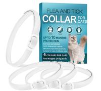 COLLARE ANTIPARASSITARIO PER GATTI 4 PACK 10 MESI ANTI PULCI ZECCHE PROTEZIONE