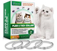 Collare Antiparassitario per Gatti 4 Pezzi Collare Antipulci Gatto Naturale