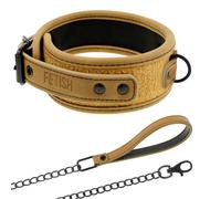 Collare BDSM con Catena e Manette Fetish Submissive Origin