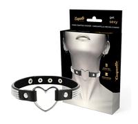 Collare BDSM in Pelle Vegana Coquette Chic Desire - con Cuore