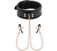 Collare Bondage Begme Black Edition con Morsetti per Capezzoli