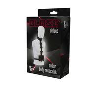 Collare Bondage contenzione con 9 anelli O rings e manette nero fetish BDSM