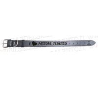 Collare cane artigianale cuoio Italy 70x4 Personalizzato i love pastore tedesco