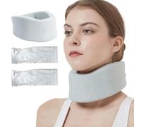 collare cervicale,collare cervicale morbido,trazione cervicale,fascia collo cervicale,cervicale fisiorest,Collare Per Cervicale Regolabile per Dolore al Collo e Sostegn Con due set di cambio,M (Blu)