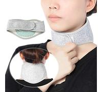 Collare cervicale regolabile, supporto per il collo con calamite e tormalina, benda riscaldante per dolore cervicale e postura corretta