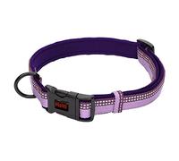 Collare Comfort HALTI - Cinghia regolabile con imbottitura in neoprene e tessuto 3M catarifrangente. Nylon di qualità. Leggero e ideale per cani grandi (Taglia L, Viola)