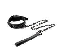 Collare con guinzaglio Sinful nero catena Ns Novelties in vinile
