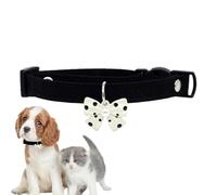 Collare con papillon per animali domestici, collare per cani in cotone, morbida fascia regolabile con papillon decorativo, affascinante collana per gatti e cani di piccola taglia, comodo accessorio