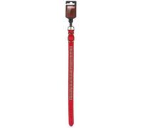 Collare Cuoio Strass 2 Righe 40 CM Rosso ( Zolux )