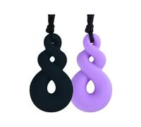 Collare da masticare, 2 pezzi sensoriali per bambini ragazzi, ragazze, ADHD, autismo, mordere, sicurezza in silicone alimentare