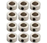 Collare di Bloccaggio per Albero 6mm, Set di 12 Pezzi, Anello di Bloccaggio in Acciaio di Alta Qualità, Vite di Piombo T6, Compatibile con Stampanti 3D e Macchine CNC, Include Chiave Esagonale