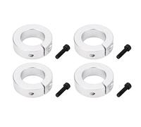 Collare di Fissaggio per Albero Diviso 4 Pezzi Kit Collare per Albero di Serraggio a Vite in Lega di Alluminio 25mm Kit Collare per Albero Diametro Foro 1 Pollice Progetto Fai da