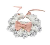 Collare di perle in pizzo gioiello in seta per matrimonio cucciolo sciarpa ciondolo animale domestico cravatta collana cinturino sciarpa accessori