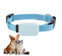 Collare di posizione per animali, compatibile con iOS/Android, localizzazione globale in tempo reale, IP67 impermeabile, suono 90dB, regolabile 28-39 cm, collare di tracciamento GPS (blu)