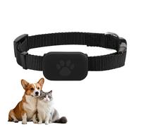 Collare di posizione per animali, compatibile con iOS/Android, localizzazione globale in tempo reale, IP67 impermeabile, suono 90dB, regolabile 28-39 cm, collare di tracciamento GPS (nero)