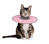 Collare di Recupero per Gatti, Collare Protettivo per Gatti Regolabile Collare Elisabettiano per Gattini Cuccioli Dopo l'Intervento Chirurgico per Smettere di Leccarsi Le Ferite (Rosa)
