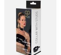 Collare donna con borchie nero Guilty Pleasure bondage fetish BDSM pelle PU