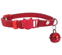 Collare e campanello per gatti con fibbia di sicurezza a sgancio rapido, adatto e regolabile per adattarsi a tutti i gatti domestici e gattini più grandi, rossoBellissimo design