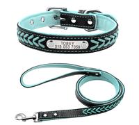 Collare e guinzaglio per Cani Identificativo Personalizzato Nome Colletto XS-XL