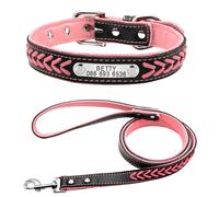 Collare e guinzaglio per Cani Identificativo Personalizzato Nome Colletto XS-XL