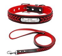 Collare e guinzaglio per Cani Identificativo Personalizzato Nome Colletto XS-XL