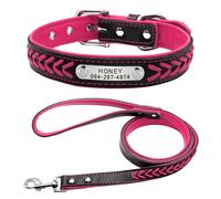 Collare e guinzaglio per Cani Identificativo Personalizzato Nome Colletto XS-XL