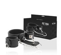 Collare Fetish submissive con manette e catena in metallo