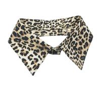 Collare finto dal design unico con leopardi, con dettagli in cristallo, accessorio per donne e uomini, abbigliamento alla moda a strati a punta, A, taglia unica