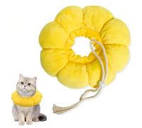 Collare Gatto, Puro Cotone Scamosciato Collare Gatto, 22cm, Simpatico Fiore Collare Protettivo Gatto, Leccatura Anti-morso, Ferita Recupero Guarigione(M)