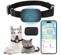 Collare GPS per Gatto, Localizzatore Senza Abbonamento, Tracciamento in Tempo Reale, Compatibile con iOS/Android, Impermeabile, Batteria a Lunga Durata - Nero (F)