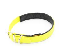 Collare Heim Biothane® con morbida fodera, giallo neon - Tg. 40: 28 - 35 cm di circ. del collo, largh.19 mm