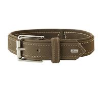 Collare Hunter Hunting V2 Oliva Per Cani In Pelle Nubuck, Fatto In Germania
